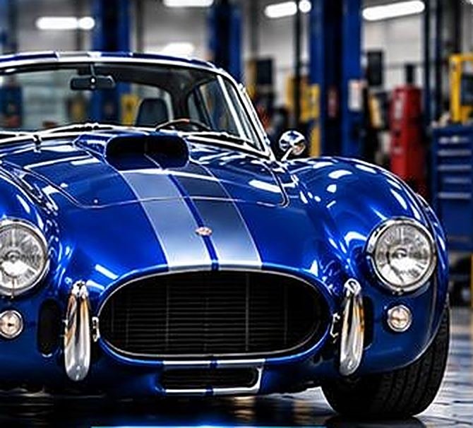The same roadster fully repaired and repainted
